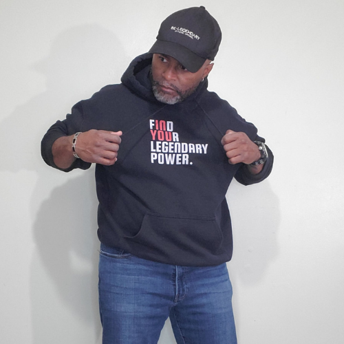 Find Your Legendary Power (In You) White & Red Logo Heavy Unisex Hoodie