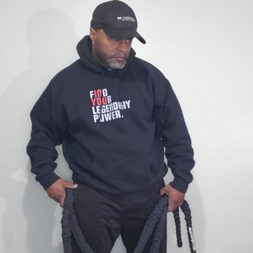 Find Your Legendary Power (In You) White & Red Logo Heavy Unisex Hoodie