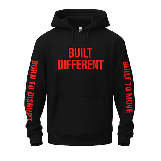 Built Different Hoodie - Black - Be•Legendary Athletic Apparel