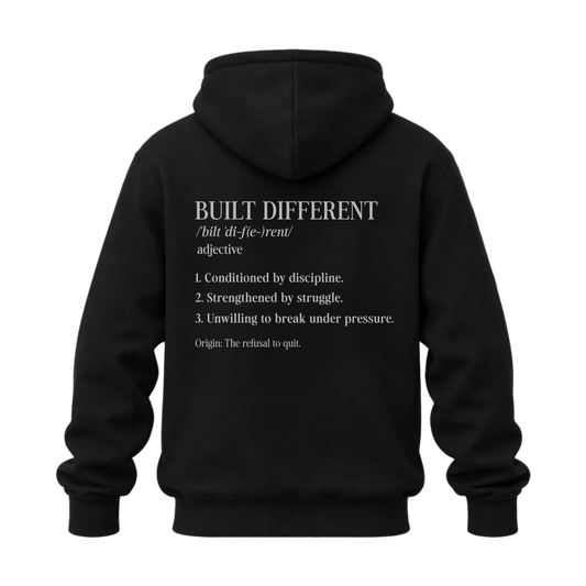 Built Different Definition Hoodie – Black