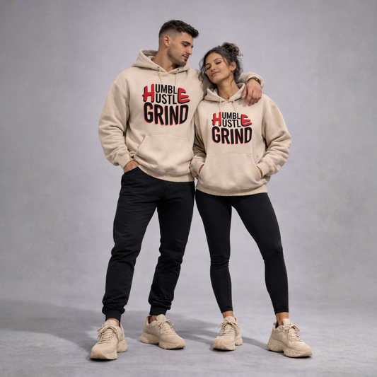 Humble Hustle Grind Sand Hoodie