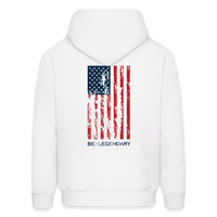 Be Legendary Flag Red, White and Blue Hoodie Collection - white