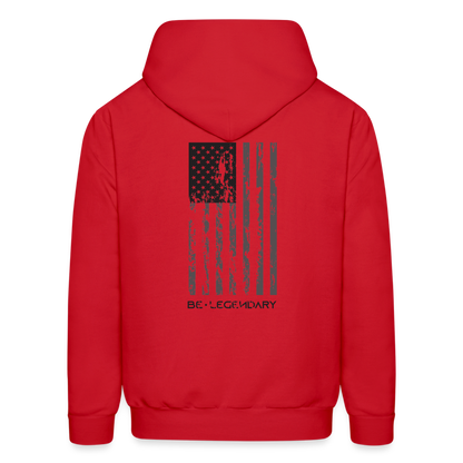 Be Legendary Flag Hoodie (Black Logo) - red