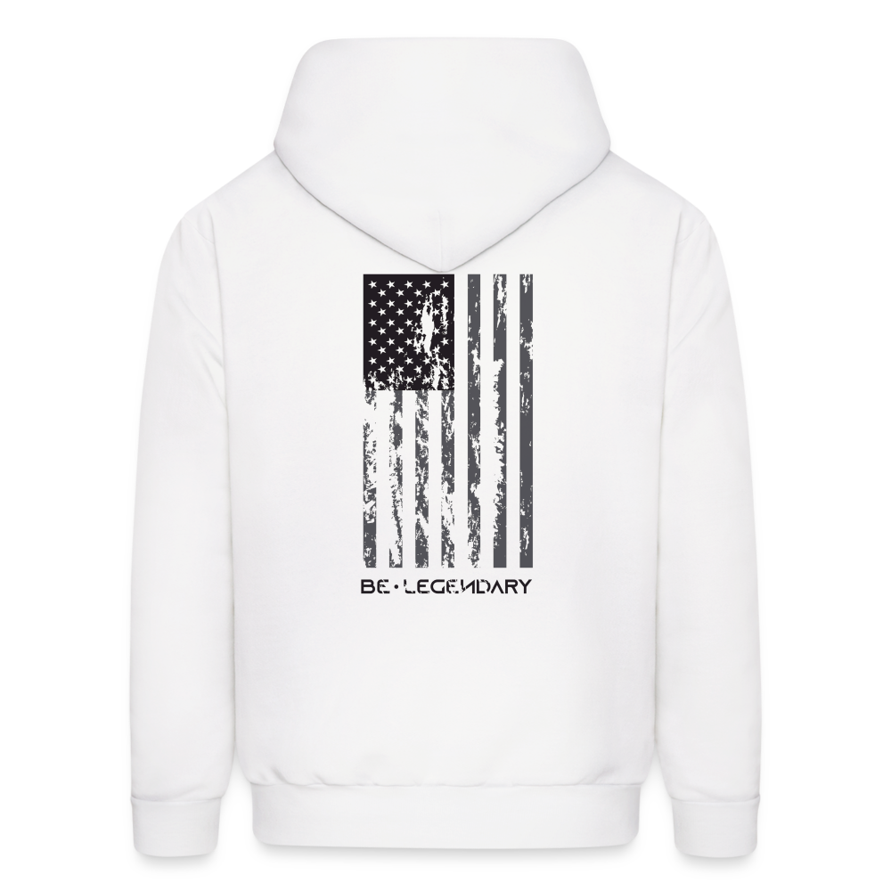 Be Legendary Flag Hoodie (Black Logo) - white