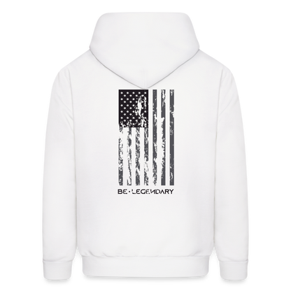 Be Legendary Flag Hoodie (Black Logo) - white
