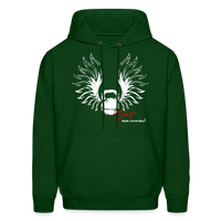 Stay Stronger than Yesterday Kettlebell Hoodie (white logo) - forest green