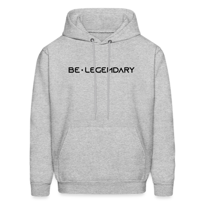 Be Legendary Flag Hoodie (Black Logo) - heather gray