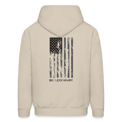 Be Legendary Flag Hoodie (Black Logo) - Sand