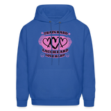 Unisex Train Hard Laugh Hard Love Hard Hoodie - royal blue