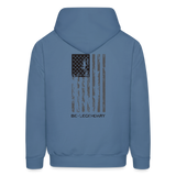 Be Legendary Flag Hoodie (Black Logo) - denim blue