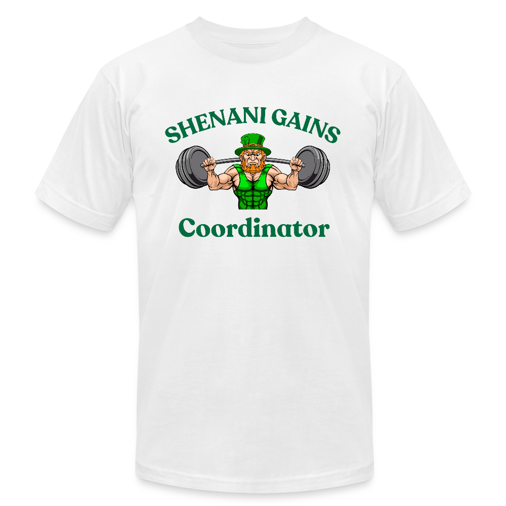 Unisex Shenani Gains Coordinator T-Shirt - white