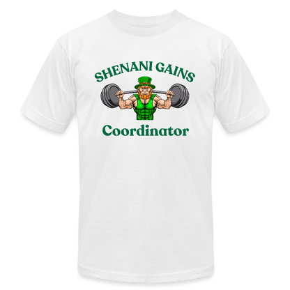 Unisex Shenani Gains Coordinator T-Shirt - white