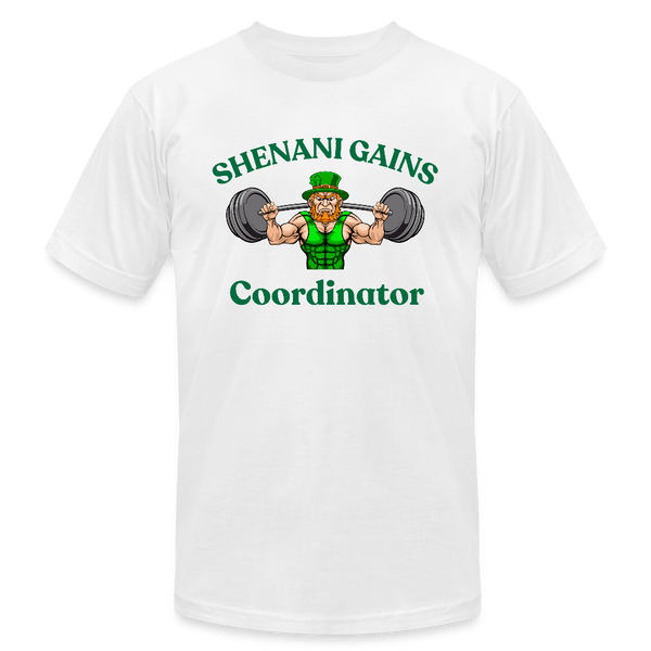 Unisex Shenani Gains Coordinator T-Shirt - white