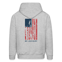 Be Legendary Flag Red, White and Blue Hoodie Collection - heather gray