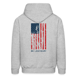 Be Legendary Flag Red, White and Blue Hoodie Collection - heather gray