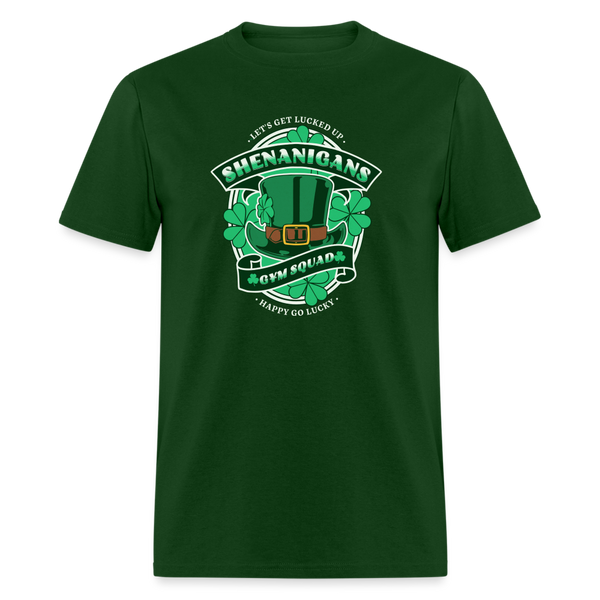 Unisex Shenanigans Gym Squad Tee - forest green