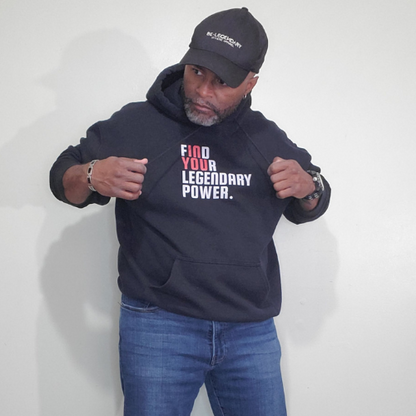 Find Your Legendary Power (In You) White & Red Logo Heavy Unisex Hoodie