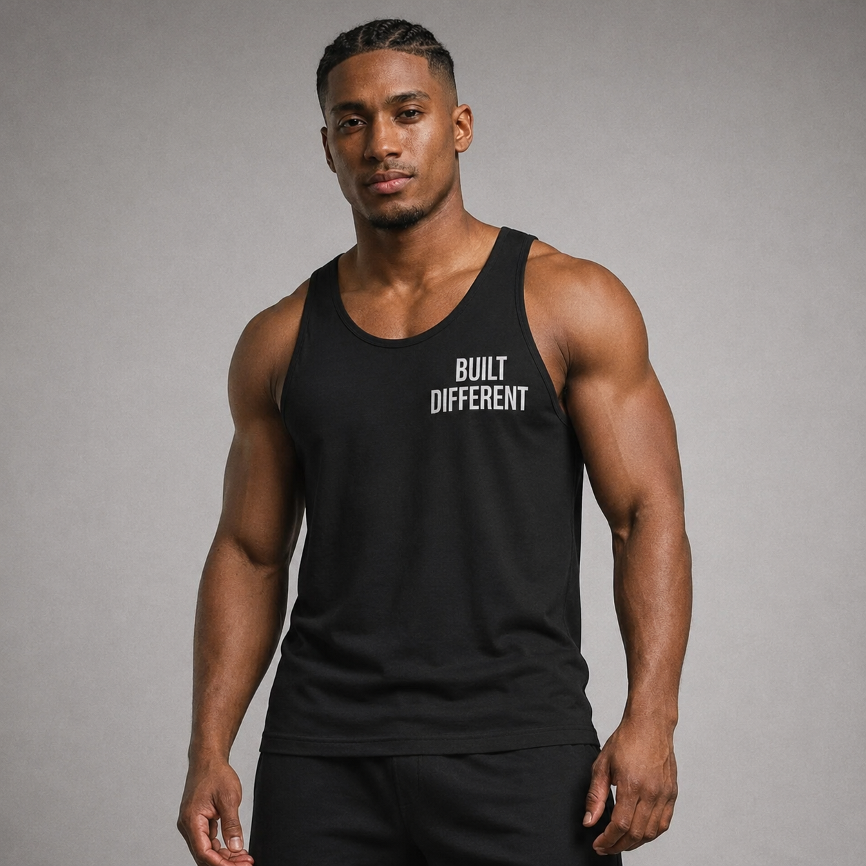 "Built Different" Definition Fitness Tank