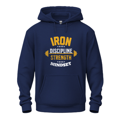 Iron Discipline Strength Mindset Navy Blue Hoodie