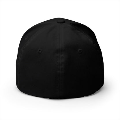 Black baseball cap on a white background