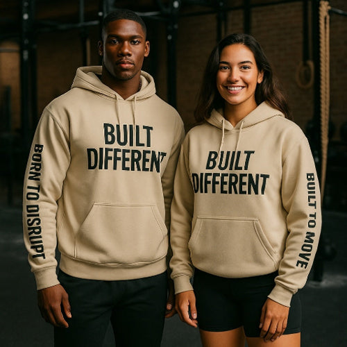 Built Different Hoodie - Sand - Be•Legendary Athletic Apparel