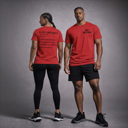Built Different Tee — Motivational Definition Back-Print