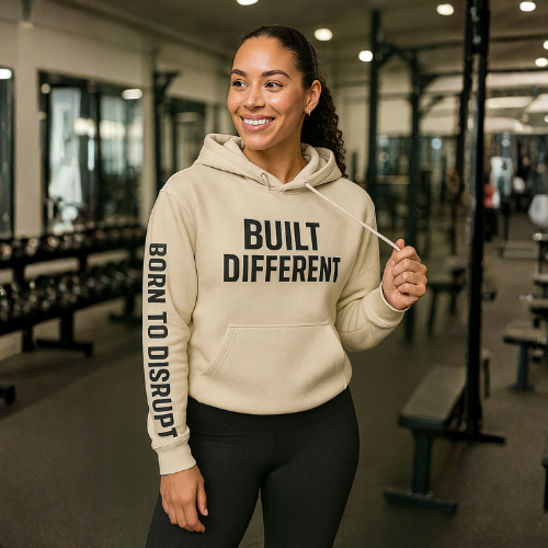 Built Different Hoodie - Sand - Be•Legendary Athletic Apparel