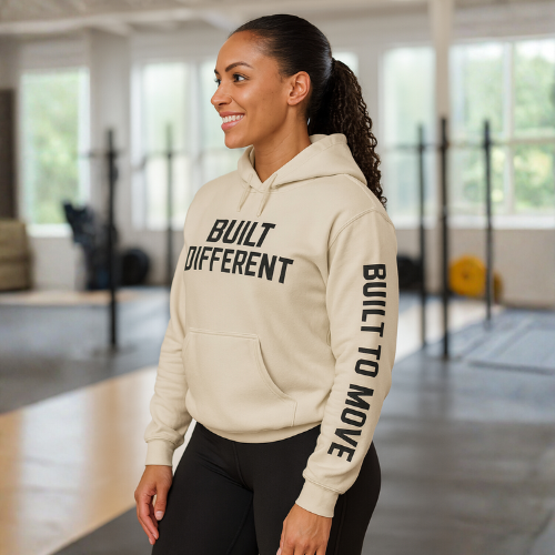 Built Different Hoodie - Sand - Be•Legendary Athletic Apparel