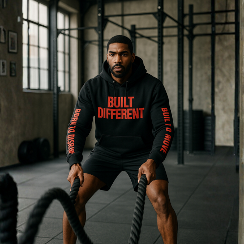 Built Different Hoodie - Black - Be•Legendary Athletic Apparel