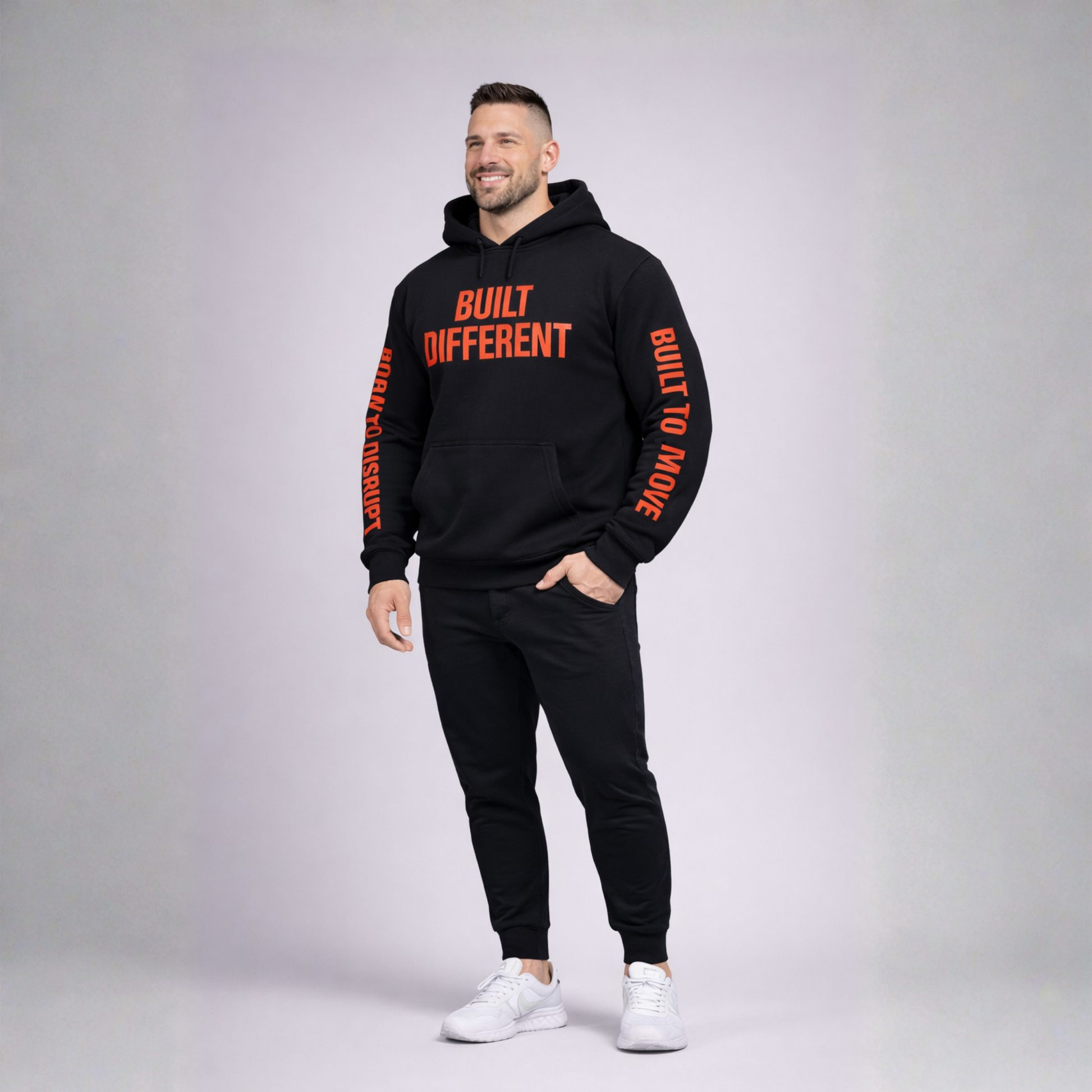 Built Different Hoodie - Black - Be•Legendary Athletic Apparel