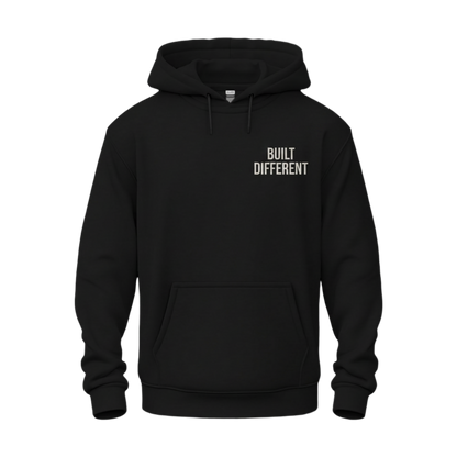Built Different Hoodie — Motivational Definition Back Print Sweatshirt