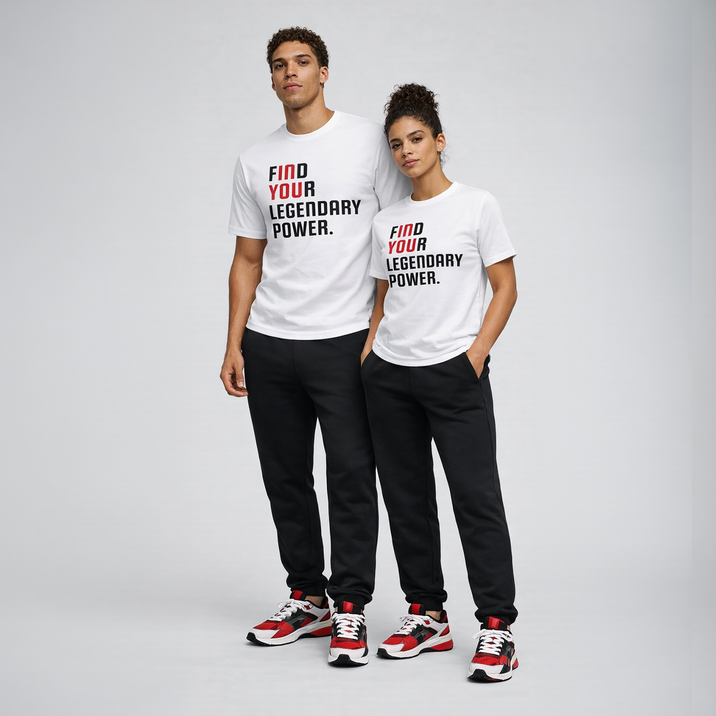 Find Your Legendary Power (In You) WhiteTee - Be•Legendary Athletic Apparel