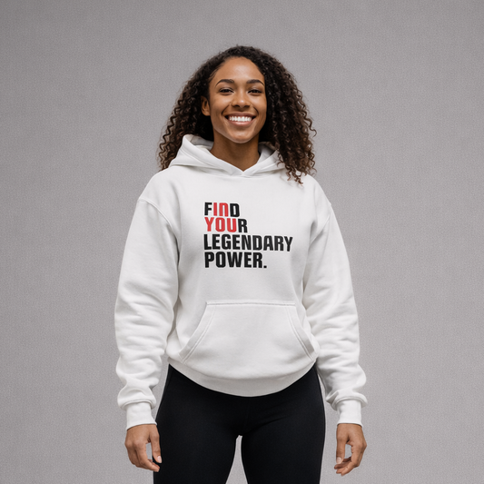 Find Your Legendary Power(In You) With Blk & Red Logo Hoodie - Be•Legendary Athletic Apparel