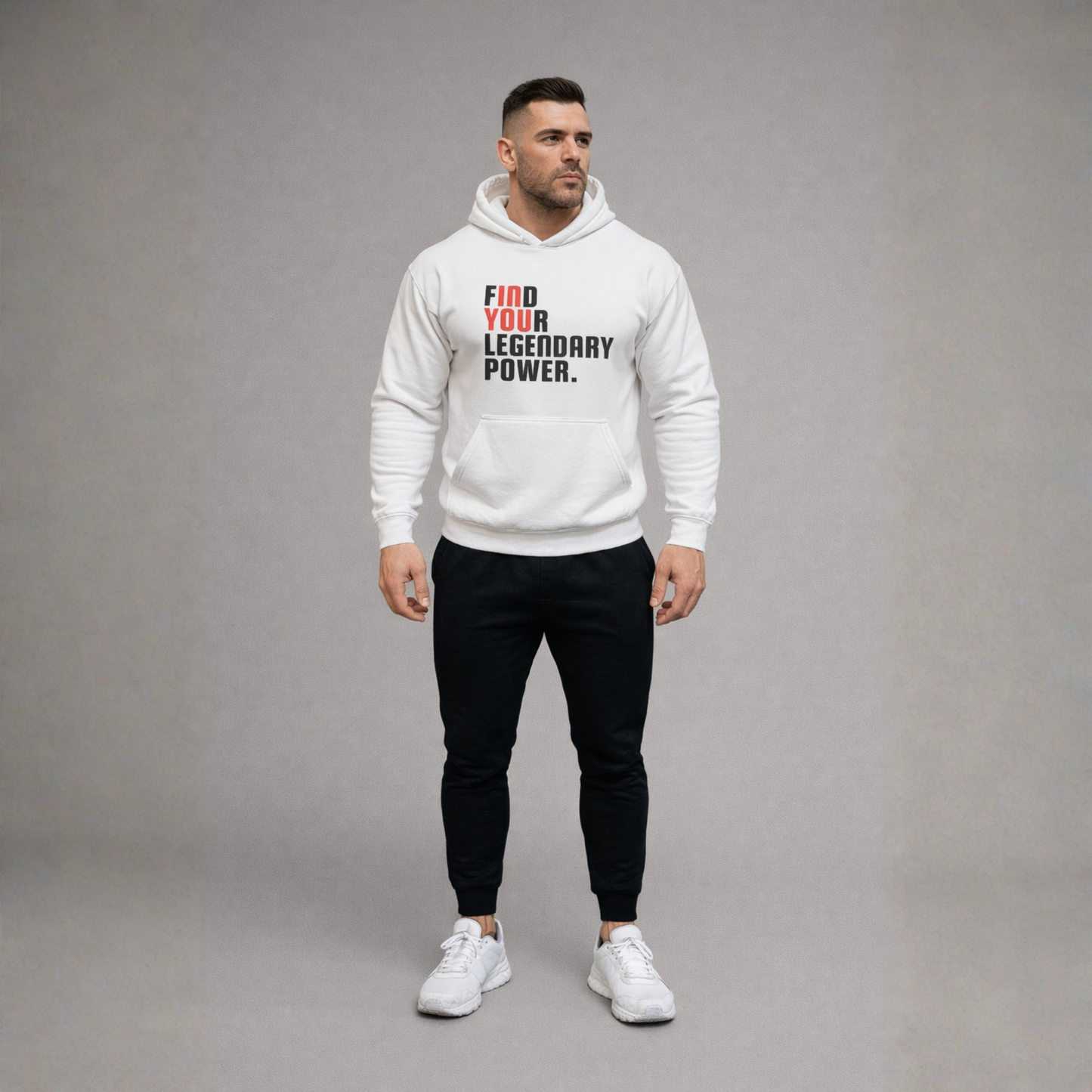 Find Your Legendary Power(In You) With Blk & Red Logo Hoodie - Be•Legendary Athletic Apparel