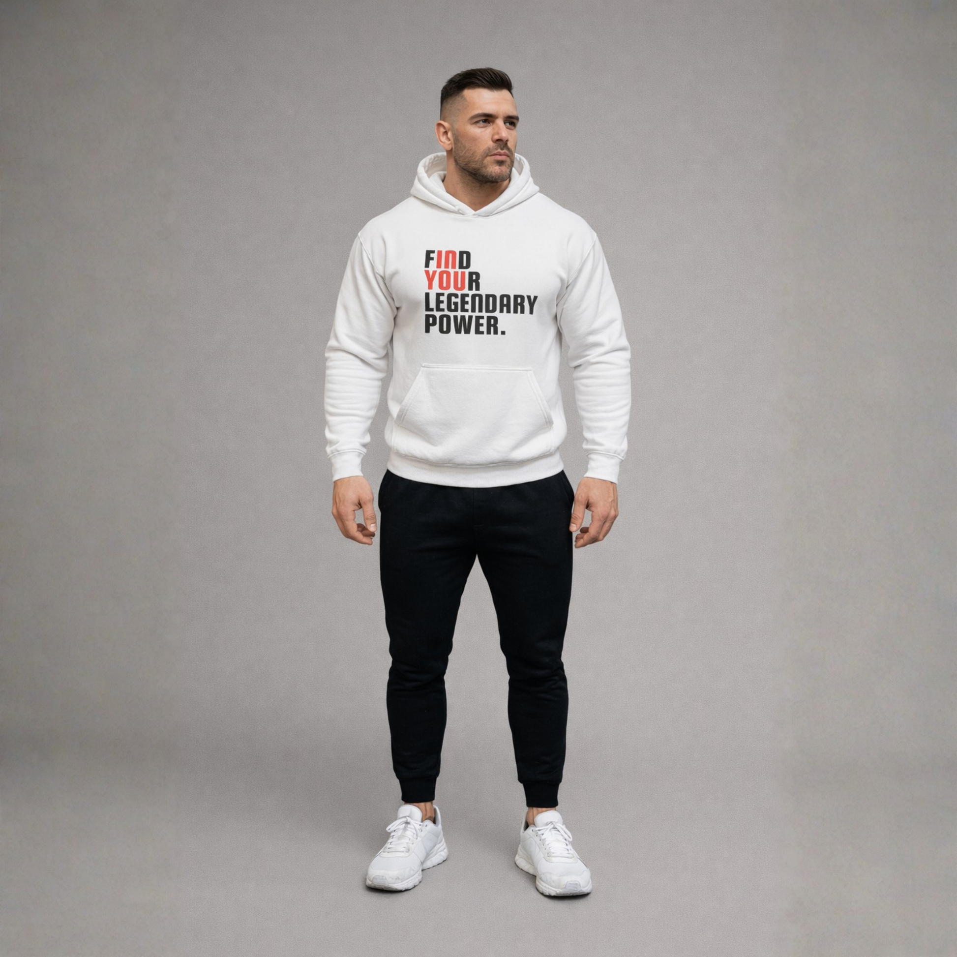Find Your Legendary Power(In You) With Blk & Red Logo Hoodie - Be•Legendary Athletic Apparel