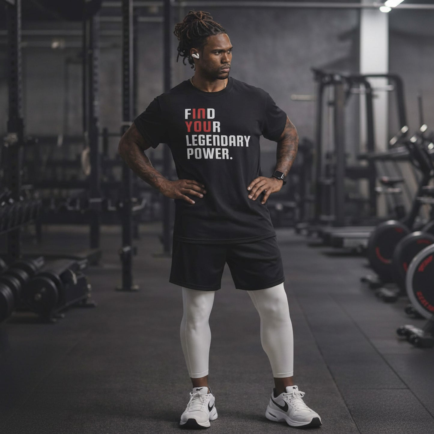 Find Your Legendary Power (In You) Black Tee - Be•Legendary Athletic Apparel