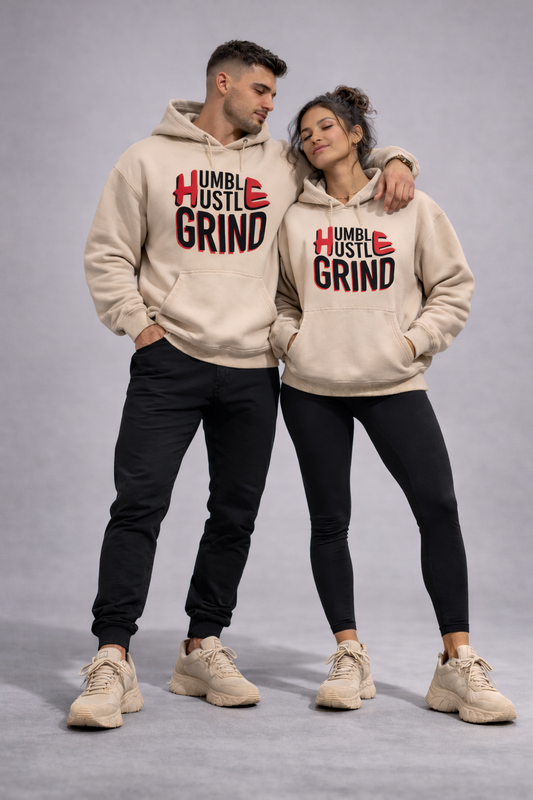 Humble Hustle Grind Sand Hoodie