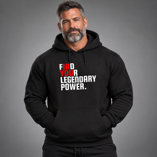Find Your Legendary Power Hoodie – Black