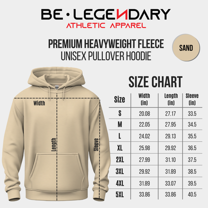 Humble Hustle Grind Sand Hoodie - Be•Legendary Athletic Apparel