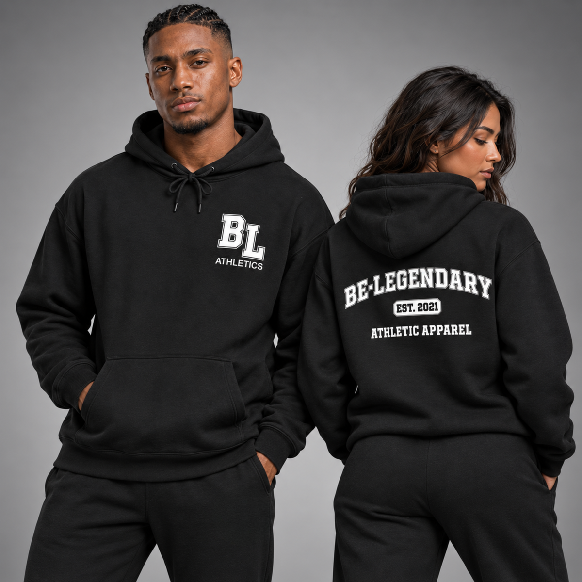Be•Legendary Founder's Collegiate Hoodie - Black