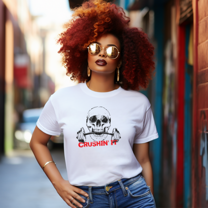 Crushin IT Skull and barbell Tee