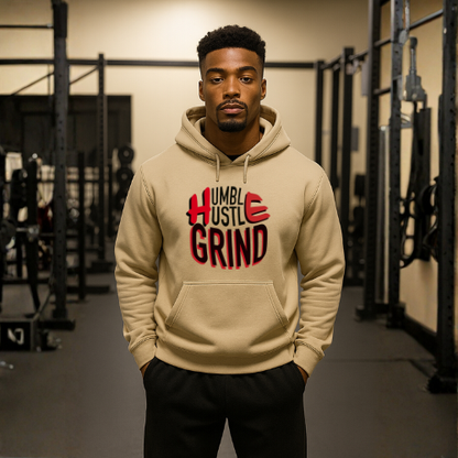 Humble Hustle Grind Sand Hoodie