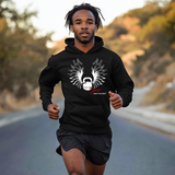 Stay Stronger than Yesterday Kettlebell Hoodie (white logo)