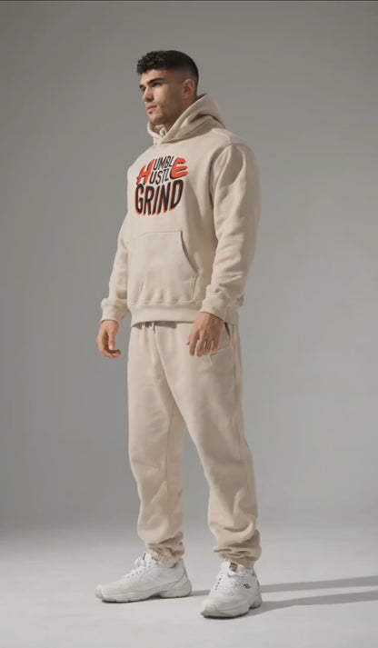 Humble Hustle Grind Sand Hoodie
