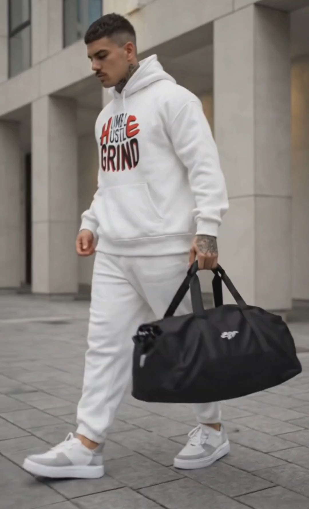 Humble_Hustle_Grind_White-Hoodie Video