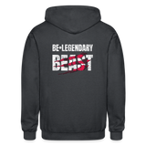 Be Legendary Beast Zip Up Hoodie - deep heather