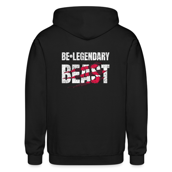 Be Legendary Beast Zip Up Hoodie - black