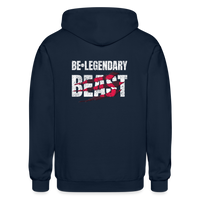 Be Legendary Beast Zip Up Hoodie - navy