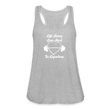 Women's Stronger Thank Yesterday Flowy Tank Top - heather gray