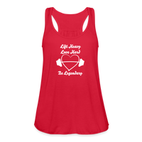 Women's Stronger Thank Yesterday Flowy Tank Top - red